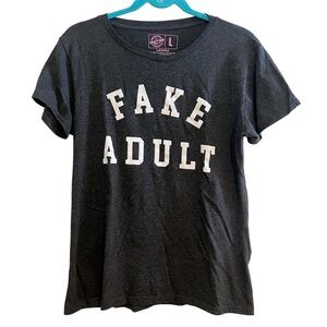 Women’s Fake Adult Graphic Tee